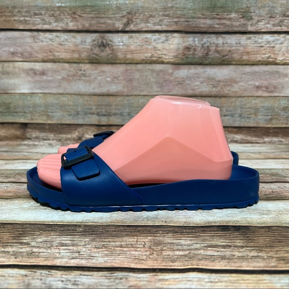 Birkenstock Shoes Birkenstock Blue Madrid Rubber Sandals Poshmark